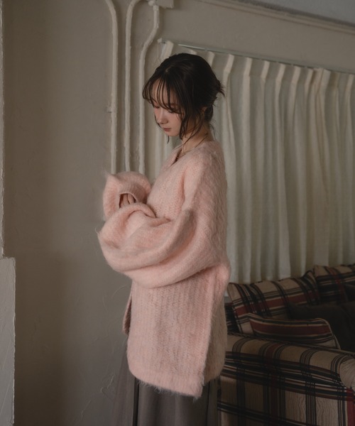 mideal(マイディール)の「volume sleeve cardigan / ボリュームスリーブカーディガン(カーディガン/ボレロ・レディース・ブラック/ライトピンク/レッド・FREE)」の21枚目の写真
