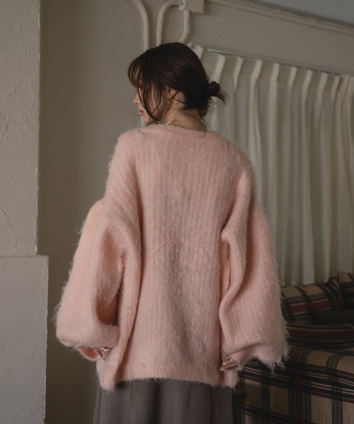 mideal(マイディール)の「volume sleeve cardigan / ボリュームスリーブカーディガン(カーディガン/ボレロ・レディース・ブラック/ライトピンク/レッド・FREE)」の22枚目の写真