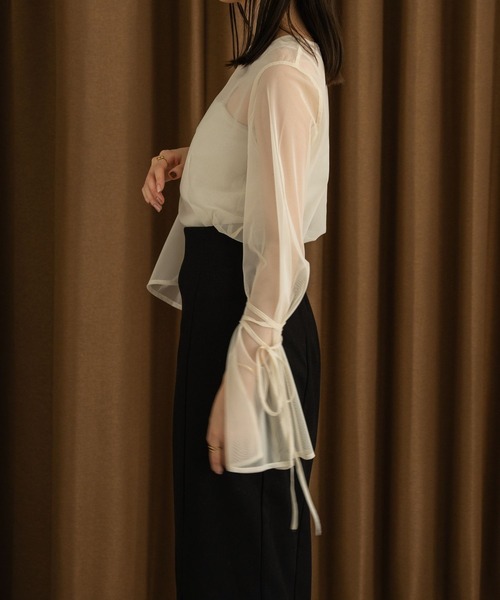 raffime（ラフィミー）の「袖リボンシアートップス（シャツ/ブラウス