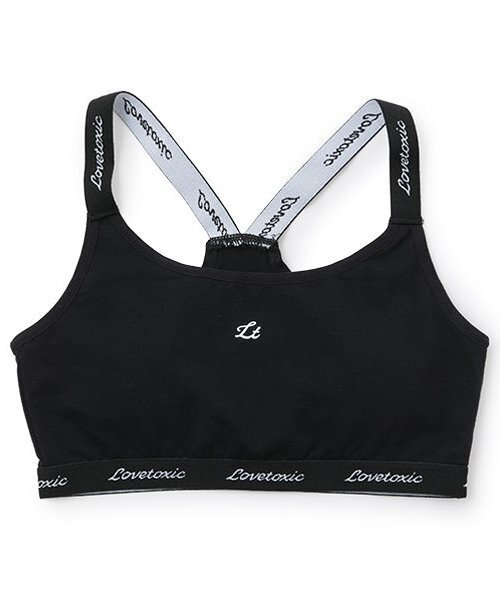 LOVETOXIC(ラブトキシック)の「ベア天ハーフトップ(Tシャツ/カットソー・キッズ・ホワイト/ピンク/ブラック・S/M/L/LL)」の2枚目の写真