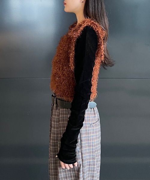 PBLIM（ページボーイリム）の「PBLIM/フェザーニットキャミセット（Tシャツ/カットソー・レディース・ブラウン系その他/ブルー系その他・FREE）」の11枚目の写真