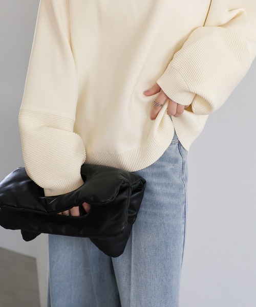 セール】編み地切替デザインニット（ニット/セーター）｜select MOCA