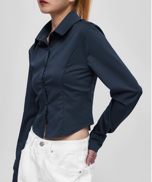 BLACKUP（ブラックアップ）の「[MADE] シャクンベーシックシャツ（シャツ/ブラウス・レディース・ブルー/ホワイト・SMALL/MEDIUM）」の10枚目の写真