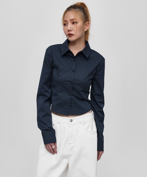 BLACKUP（ブラックアップ）の「[MADE] シャクンベーシックシャツ（シャツ/ブラウス・レディース・ブルー/ホワイト・SMALL/MEDIUM）」の7枚目の写真