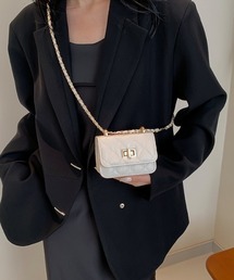 Per sist ence | ミニショルダーキルティングチェーンバッグ(ショルダーバッグ)