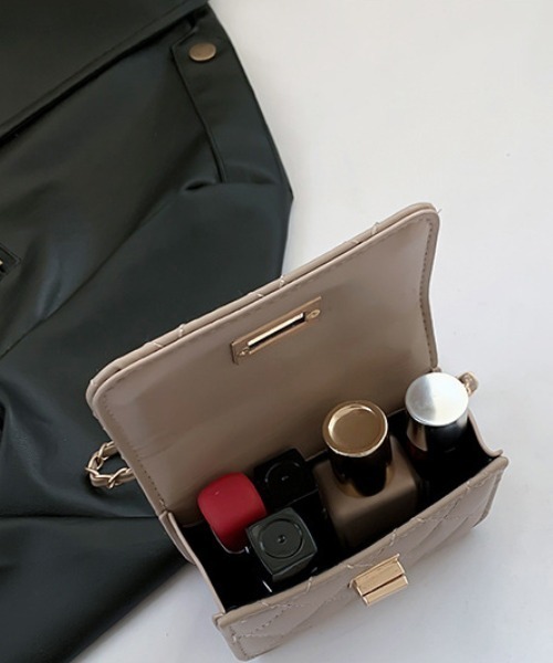 Per sist ence（パーシエンス）の「ミニショルダーキルティングチェーンバッグ（ショルダーバッグ・レディース・ブラック/シルバー/ベージュ/ゴールド/ホワイト・FREE）」の19枚目の写真