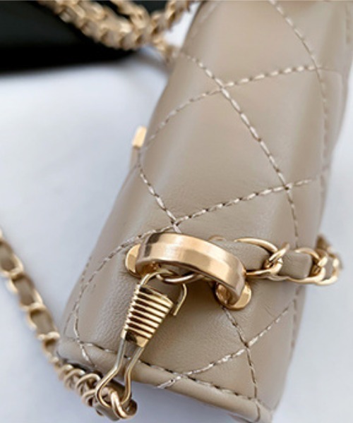 Per sist ence（パーシエンス）の「ミニショルダーキルティングチェーンバッグ（ショルダーバッグ・レディース・ブラック/シルバー/ベージュ/ゴールド/ホワイト・FREE）」の16枚目の写真