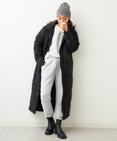 セール】【限定商品】中綿ベンチコート(ロング丈)（ダウンジャケット