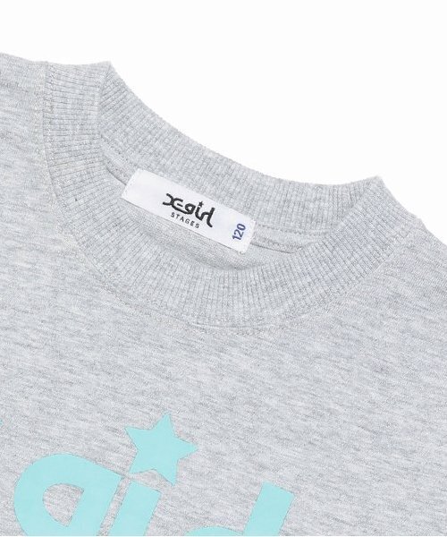 X-girl Stages（エックスガールステージス）の「ミルズロゴ長袖Tシャツ（Tシャツ/カットソー・キッズ・ブラック/トップグレー/ホワイト/ラベンダー・80ｃｍ/90cm/110cm/120cm/130cm/140cm/100cm）」の6枚目の写真