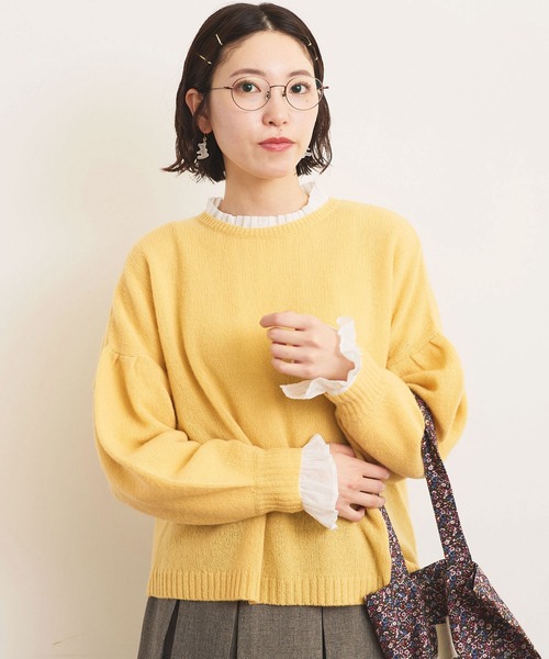 fig Ｌondon（フィグロンドン）の「AIRLYS puff pullover（ニット/セーター・レディース・ブラック/レッド/イエロー・FREE）」の3枚目の写真