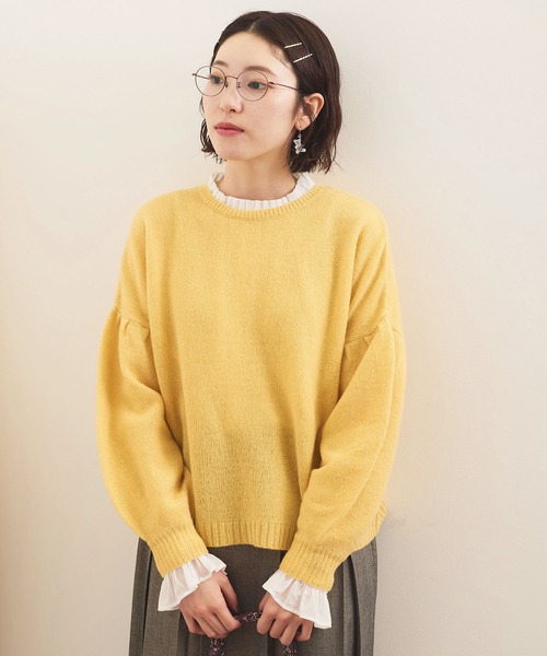 fig Ｌondon（フィグロンドン）の「AIRLYS puff pullover（ニット/セーター・レディース・ブラック/レッド/イエロー・FREE）」の6枚目の写真