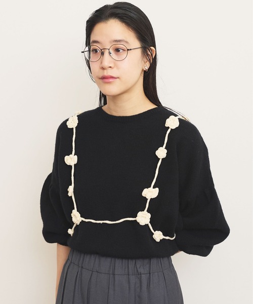 fig Ｌondon（フィグロンドン）の「AIRLYS puff pullover（ニット/セーター・レディース・ブラック/レッド/イエロー・FREE）」の12枚目の写真