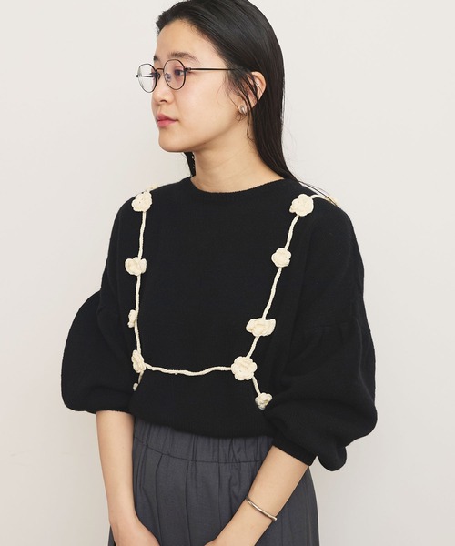 fig Ｌondon（フィグロンドン）の「AIRLYS puff pullover（ニット/セーター・レディース・ブラック/レッド/イエロー・FREE）」の14枚目の写真