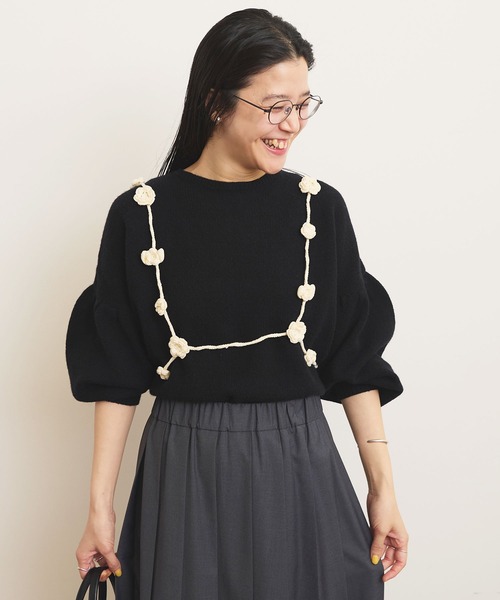 fig Ｌondon（フィグロンドン）の「AIRLYS puff pullover（ニット/セーター・レディース・ブラック/レッド/イエロー・FREE）」の15枚目の写真