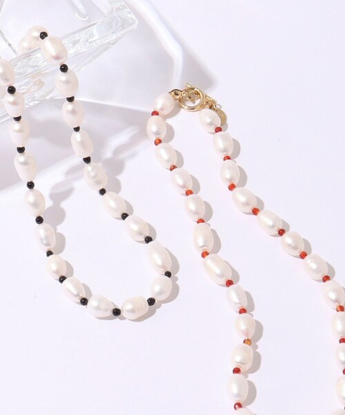 【セール】淡水バロックパール＆カラーストーンネックレス（ネックレス）｜NOLLEY'S（ノーリーズ）