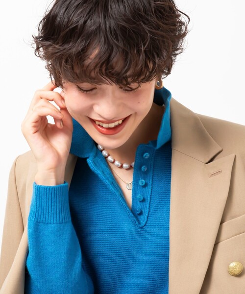 NOLLEY’S(ノーリーズ)の「淡水バロックパール&カラーストーンネックレス(ネックレス・レディース・ブラック/レッド・FREE)」の5枚目の写真