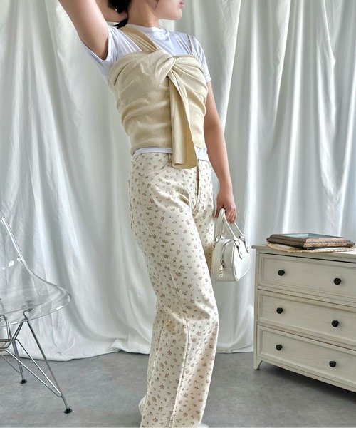 Jasmine Grandiflorum(ジャスミングランディフローラム)の「【Jasmine】アシメトリーキャミソール (SS)(キャミソール・レディース・ホワイト/ピンク/ブラック/ライトベージュ・FREE)」の15枚目の写真
