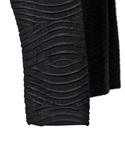 Buffalo Bobs（バッファローボブズ）の「ONDA-ESCARGOT(オンダ エスカルゴ)ウェーブタック ドレープネック ロンT（Tシャツ/カットソー・メンズ・ブラック/ホワイト・1-2/2-3/3-4）」の8枚目の写真