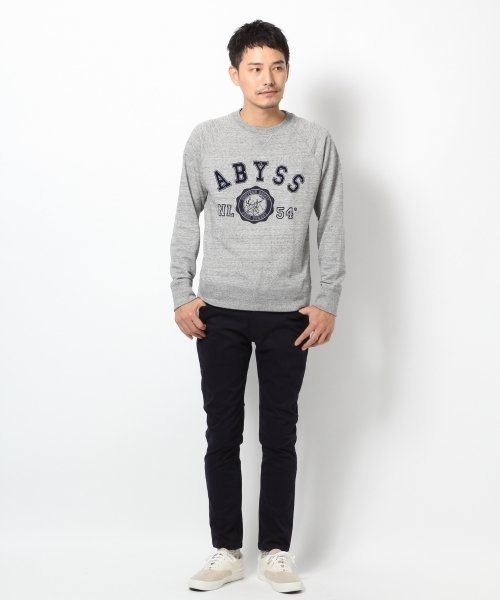 GLOBAL WORK（グローバルワーク）の「ウラケクループリントスウェット/568901（スウェット・メンズ・ネイビー/ホワイト/ブラック/グレー・X-LARGE/MEDIUM/SMALL/LARGE）」の14枚目の写真