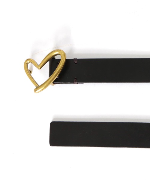 Three Four Time(スリーフォータイム)の「ハートバックルレザーベルト(ベルト・レディース・ブラック/ブラウン/ベージュ・FREE)」の21枚目の写真