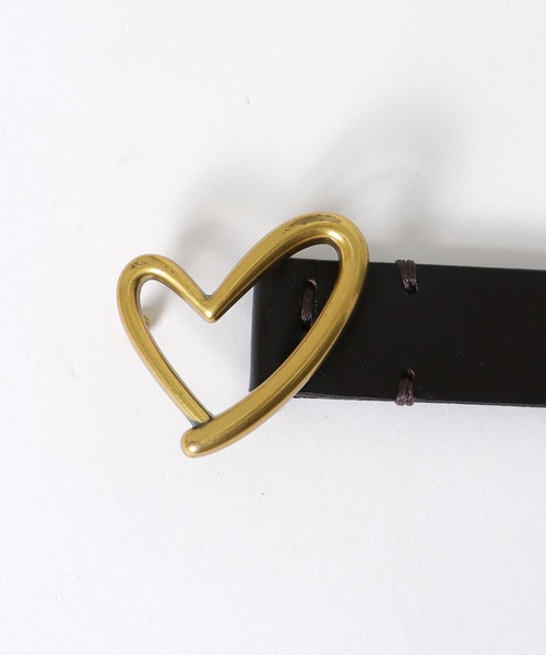 Three Four Time(スリーフォータイム)の「ハートバックルレザーベルト(ベルト・レディース・ブラック/ブラウン/ベージュ・FREE)」の22枚目の写真