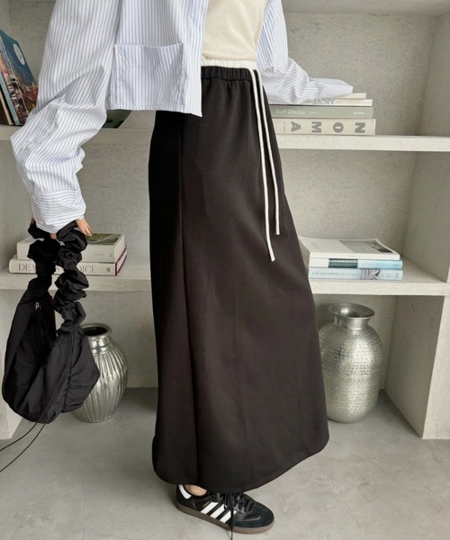 Ada.（エイダ）の「ウエストレイヤード ナロースカート（スカート・レディース・ブラック/グレー・M/L）」の9枚目の写真