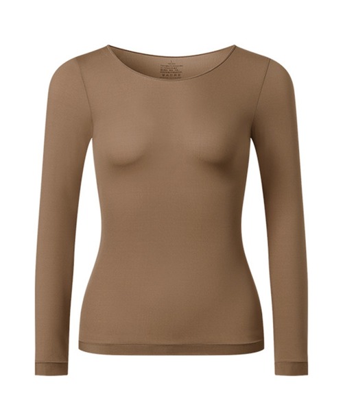 Lace Ladies（レースレディース）の「ソリッドカラー ラウンドネック 長袖 スリム インナー（インナーウェア/肌着・レディース・グレー/ピンク/モカ/ブラック/ベージュ・L/XL）」の16枚目の写真