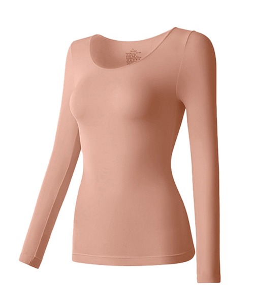 Lace Ladies（レースレディース）の「ソリッドカラー ラウンドネック 長袖 スリム インナー（インナーウェア/肌着・レディース・グレー/ピンク/モカ/ブラック/ベージュ・L/XL）」の14枚目の写真