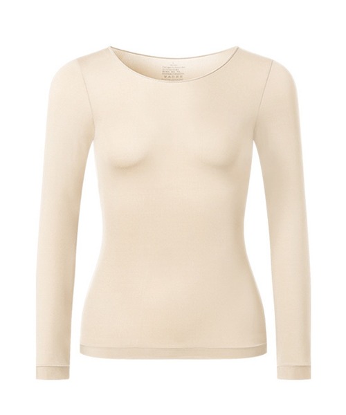 Lace Ladies（レースレディース）の「ソリッドカラー ラウンドネック 長袖 スリム インナー（インナーウェア/肌着・レディース・グレー/ピンク/モカ/ブラック/ベージュ・L/XL）」の13枚目の写真