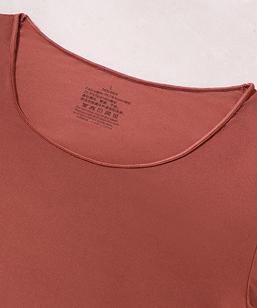 Lace Ladies（レースレディース）の「ソリッドカラー ラウンドネック 長袖 スリム インナー（インナーウェア/肌着・レディース・グレー/ピンク/モカ/ブラック/ベージュ・L/XL）」の12枚目の写真