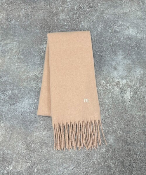 fredy emue（フレディエミュ）の「FR刺繍ブークレ無地ストール（ストール/ショール・レディース・ベビーピンク/サックスブルー/ブラック/キナリ・FREE）」の18枚目の写真