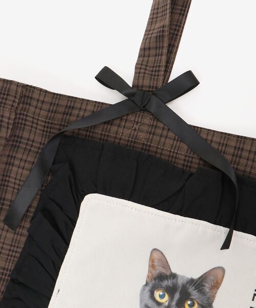 MAJESTIC LEGON（マジェスティックレゴン）の「おめかしネコチャントートバッグ（トートバッグ・レディース・ブラック系その他/ホワイト系その他2・FREE）」の14枚目の写真