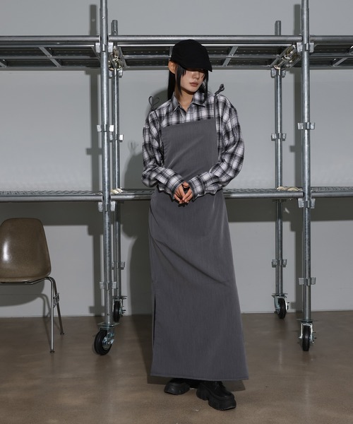 FOLLOWIN（フォロウィン）の「[UNISEX][一枚でもorレイヤード][カップルコーデもおすすめ]ベーシックオーバーフィットチェックシャツ（シャツ/ブラウス・レディース・ブラウン/ブラック・FREE）」の9枚目の写真