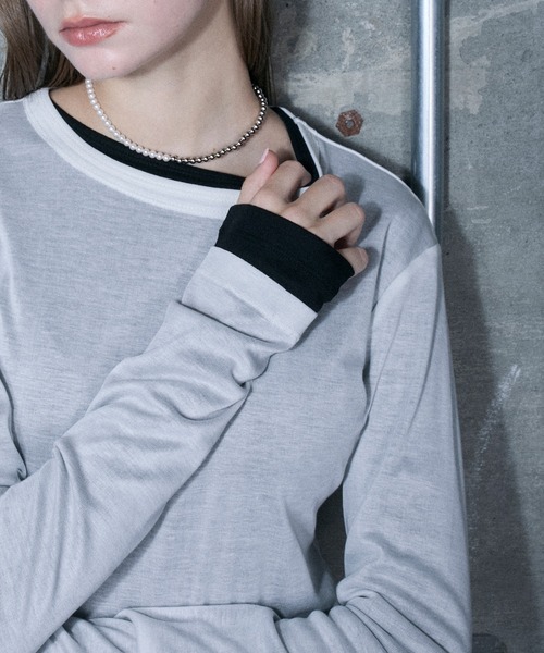 セール】Bicolor pearl choker necklace / バイカラーパ―ル