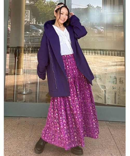 チャイハネ(チャイハネ)の「【チャイハネ】ブライド刺繍ロングスカート(スカート・レディース・レッド/ブラック/グリーン/ピンク・FREE)」の17枚目の写真