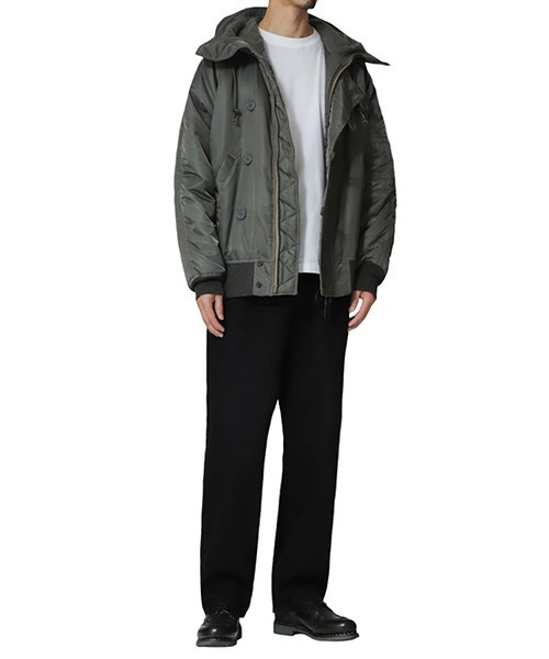 marka（マーカ）の「marka / マーカ：N-2B - nylon twill -：M24C-18BL01C[COR]（ミリタリージャケット・メンズ・グリーン系その他/ブラック・2/1/3）」の14枚目の写真