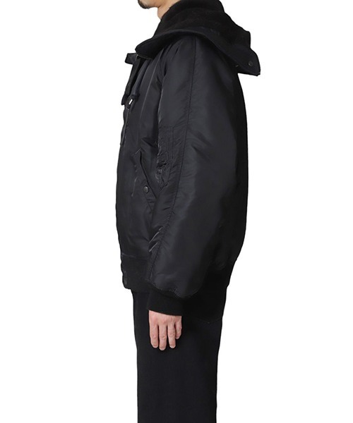 marka（マーカ）の「marka / マーカ：N-2B - nylon twill -：M24C-18BL01C[COR]（ミリタリージャケット・メンズ・グリーン系その他/ブラック・2/1/3）」の18枚目の写真