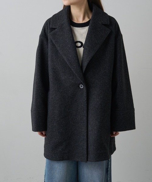 PUAL CE CIN（ピュアルセシン）の「オーバーサイズテーラーコート（テーラードジャケット・レディース・チェック/その他・FREE）」の11枚目の写真