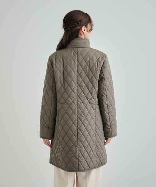 SHOO・LA・RUE（シューラルー）の「◆【フード取り外し可/撥水加工】自然にくびれる あったかダイヤ柄キルトコート（その他アウター・レディース・ブラック/グレー系その他/ライトベージュ・03/02/01/04）」の15枚目の写真