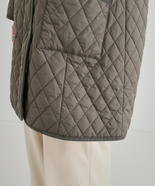 SHOO・LA・RUE（シューラルー）の「◆【フード取り外し可/撥水加工】自然にくびれる あったかダイヤ柄キルトコート（その他アウター・レディース・ブラック/グレー系その他/ライトベージュ・03/02/01/04）」の22枚目の写真