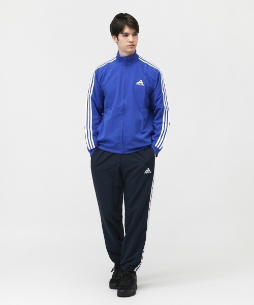 adidas(アディダス)の「アディダス adidas AEROREADY エッセンシャルズ レギュラーフィット 3ストライプス トラックスーツ(ジャージ・メンズ・ネイビー・S/M/L/LL/3L)」の1枚目の写真