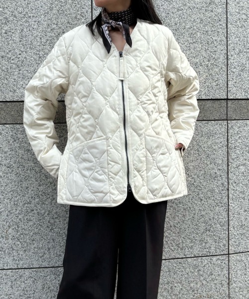 Scrap Book(スクラップブック)の「◆WEB限定 展開◆【TAION】MILITARY W-ZIP V NECK DOWN JKT(ダウンジャケット/コート・レディース・ホワイト系その他/ブラック・FREE)」の2枚目の写真