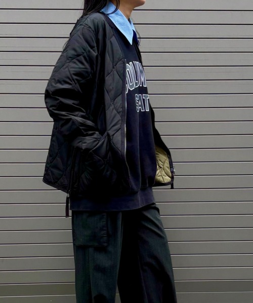 Scrap Book(スクラップブック)の「◆WEB限定 展開◆【TAION】MILITARY W-ZIP V NECK DOWN JKT(ダウンジャケット/コート・レディース・ホワイト系その他/ブラック・FREE)」の13枚目の写真