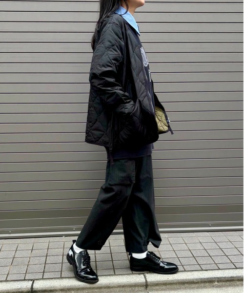 Scrap Book(スクラップブック)の「◆WEB限定 展開◆【TAION】MILITARY W-ZIP V NECK DOWN JKT(ダウンジャケット/コート・レディース・ホワイト系その他/ブラック・FREE)」の14枚目の写真