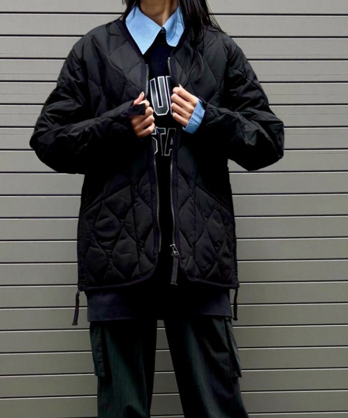 Scrap Book(スクラップブック)の「◆WEB限定 展開◆【TAION】MILITARY W-ZIP V NECK DOWN JKT(ダウンジャケット/コート・レディース・ホワイト系その他/ブラック・FREE)」の15枚目の写真