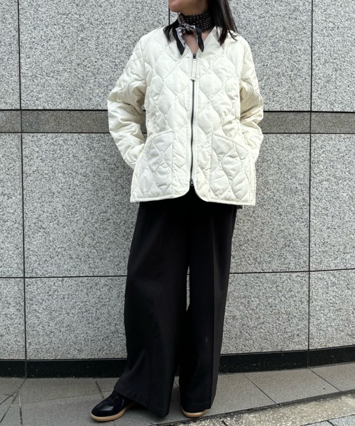 Scrap Book(スクラップブック)の「◆WEB限定 展開◆【TAION】MILITARY W-ZIP V NECK DOWN JKT(ダウンジャケット/コート・レディース・ホワイト系その他/ブラック・FREE)」の3枚目の写真