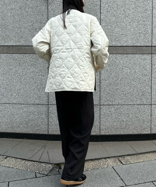Scrap Book(スクラップブック)の「◆WEB限定 展開◆【TAION】MILITARY W-ZIP V NECK DOWN JKT(ダウンジャケット/コート・レディース・ホワイト系その他/ブラック・FREE)」の6枚目の写真