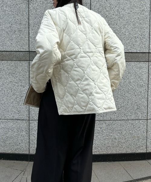Scrap Book(スクラップブック)の「◆WEB限定 展開◆【TAION】MILITARY W-ZIP V NECK DOWN JKT(ダウンジャケット/コート・レディース・ホワイト系その他/ブラック・FREE)」の7枚目の写真