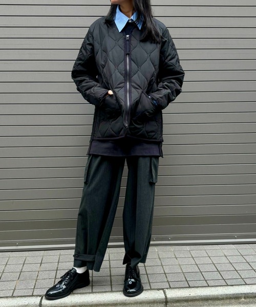 Scrap Book(スクラップブック)の「◆WEB限定 展開◆【TAION】MILITARY W-ZIP V NECK DOWN JKT(ダウンジャケット/コート・レディース・ホワイト系その他/ブラック・FREE)」の22枚目の写真