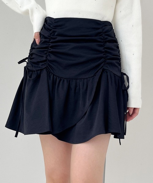 Heather（ヘザー）の「イレヘムフリルミニスカート  252056（スカート・レディース・オフホワイト/ブラック・S/M）」の2枚目の写真